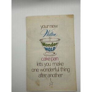 Vintage Milton Wonder Mold Cake Pan Recipe Booklet 1970s Baking Guide